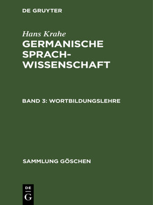 cover image of Wortbildungslehre